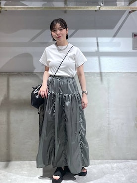 「LOWRYS FARM（ローリーズファーム）のチェーンネックレス　976398（ネックレス）」を使った、Minaさん（レディース・153cm）の春コーディネート