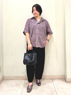 「LOWELL things（ロウェル　シングス）のアイテム（ショルダーバッグ）」を使った、mikiさん（レディース・165cm）の秋コーディネート