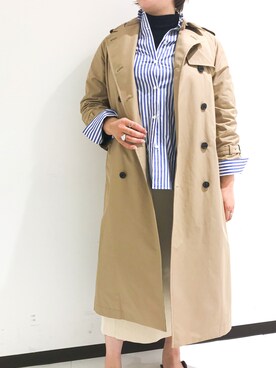 「Rouge vif（ルージュヴィフ）のアイテム（トレンチコート）」を使った、mikikiさん（レディース・165cm）の秋コーディネート