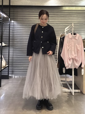 「DouDou（ドゥドゥ）のアイテム（バッグ）」を使った、risaさん（レディース・169cm）の秋コーディネート