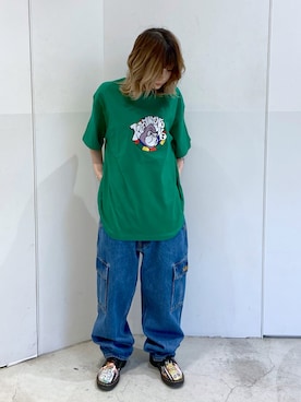 「XLARGE（エクストララージ）のアイテム（パンツ）」を使った、Raさん（レディース・156cm）の春コーディネート