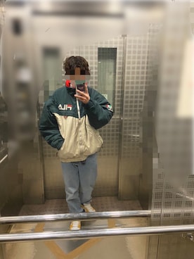 「FILA（フィラ）のアイテム（ジャケット/アウター）」を使った、rihito1227さん（メンズ・171cm）の冬コーディネート