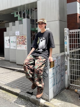 「DC SHOES（ディーシーシューズ）のアイテム」を使った、ぴえさん（レディース・157cm）の夏コーディネート