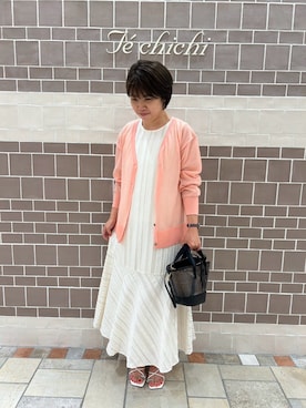 「テチチ(Te chichi)」｜「アイテム（ワンピース/ドレス）」を使った、　あいか🧸さん（レディース・159cm）の夏コーディネート