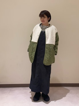「Lugnoncure（ルノンキュール）のアイテム（その他アウター）」を使った、　あいか🧸さん（レディース・159cm）の秋コーディネート