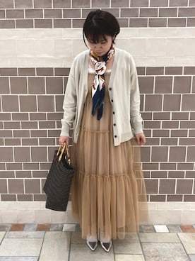 「おとなコーデ」｜「アイテム（ワンピース/ドレス）」を使った、　あいか🧸さん（レディース・159cm）の春コーディネート