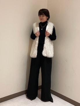「Te chichi（テチチ）のアイテム（ベスト）」を使った、　あいか🧸さん（レディース・159cm）の秋コーディネート