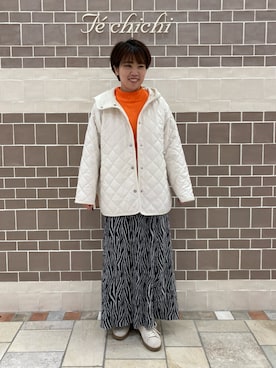 「Lugnoncure（ルノンキュール）のアイテム（その他アウター）」を使った、　あいか🧸さん（レディース・159cm）の冬コーディネート