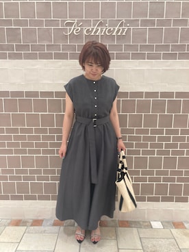 「テチチ(Te chichi)」｜「アイテム（ワンピース/ドレス）」を使った、　あいか🧸さん（レディース・159cm）の夏コーディネート