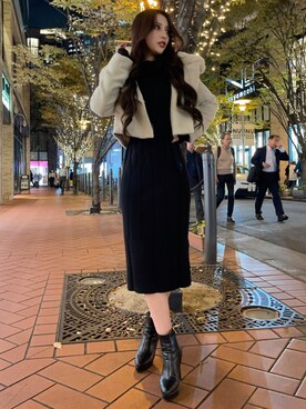 「RESEXXY（リゼクシー）のアイテム（その他アウター）」を使った、kokoneさん（レディース・162cm）の秋コーディネート