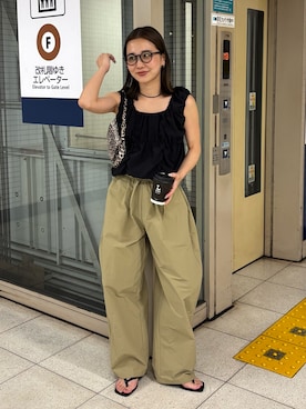 「THE YOn（ザヨン）のアイテム」を使った、nenedesu125さん（レディース・154cm）の夏コーディネート