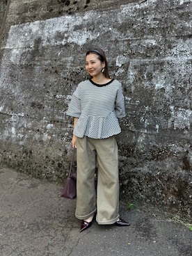 「THE YOn（ザヨン）のアイテム」を使った、nenedesu125さん（レディース・154cm）の春コーディネート