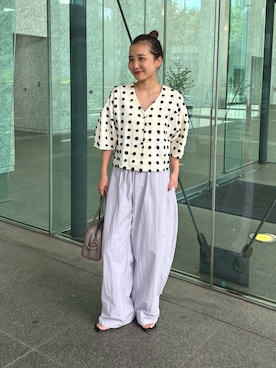 「THE YOn（ザヨン）のアイテム」を使った、nenedesu125さん（レディース・154cm）の夏コーディネート