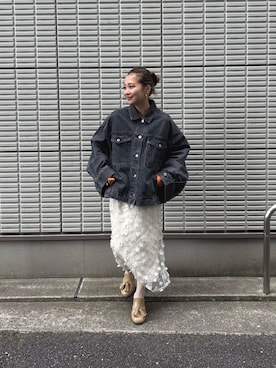 「アイテム（サンダル）」を使った、nenedesu125さん（レディース・154cm）の冬コーディネート