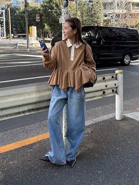 「THE YOn（ザヨン）のアイテム」を使った、nenedesu125さん（レディース・154cm）の冬コーディネート