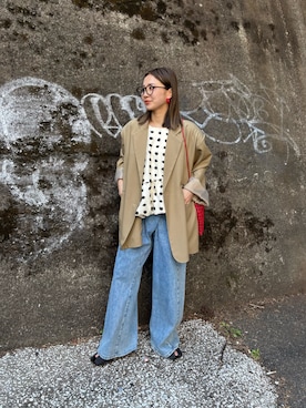 「THE YOn（ザヨン）のアイテム」を使った、nenedesu125さん（レディース・154cm）の春コーディネート