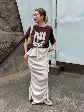 「THE YOn（ザヨン）のアイテム」を使った、nenedesu125さん（レディース・154cm）の夏コーディネート