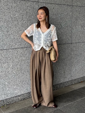 「THE YOn（ザヨン）のアイテム」を使った、nenedesu125さん（レディース・154cm）の春コーディネート