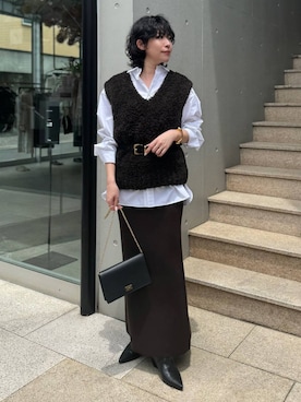 「アイテム（ベスト）」を使った、chaos _eriさん（レディース・158cm・30代）の夏コーディネート