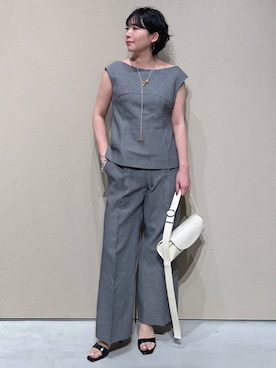 「Chaos（カオス）のChaos(カオス)/サッサーラビスチェ（その他トップス、ホワイト系）」を使った、chaos _eriさん（レディース・158cm）の春コーディネート