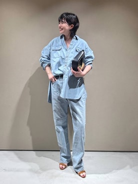 「Chaos（カオス）のChaos(カオス)/◆WHY NOT NOW◆ナウアットデニム【新色登場】（デニムパンツ）」を使った、chaos _eriさん（レディース・158cm）の冬コーディネート