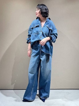 「Chaos（カオス）のChaos(カオス)/◆WHY NOT NOW◆リバーランチデニム（デニムパンツ）」を使った、chaos _eriさん（レディース・158cm）の夏コーディネート