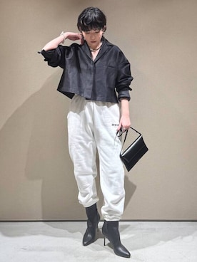 「Chaos（カオス）のアイテム（スウェットパンツ）」を使った、chaos _eriさん（レディース・158cm）の冬コーディネート