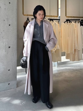 「アイテム（ノーカラーコート）」を使った、chaos _eriさん（レディース・158cm・30代）の秋コーディネート