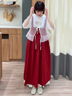 「Samansa Mos2（サマンサ モスモス）のアイテム（パンツ）」を使った、ぁぉぃさん（レディース・163cm）の春コーディネート