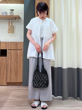 「USAコットン」｜ぁぉぃさん（レディース・162cm）の春コーディネート