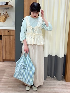 「Samansa Mos2（サマンサ モスモス）のアイテム（パンツ）」を使った、ぁぉぃさん（レディース・163cm）の春コーディネート