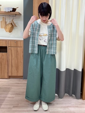 「Samansa Mos2（サマンサ モスモス）のアイテム（パンツ）」を使った、ぁぉぃさん（レディース・163cm）の春コーディネート