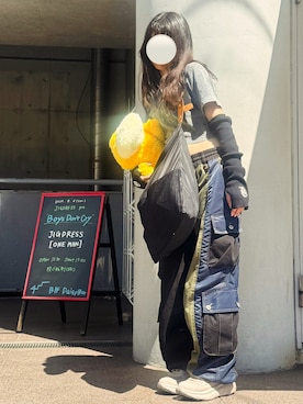 「アイテム（レッグウォーマー）」を使った、つぴさん（レディース・156cm）の秋コーディネート
