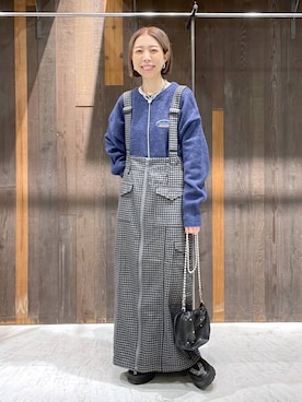 「tiny tiny（ティニーティニー）のアイテム（バッグ）」を使った、aimiさん（レディース・156cm）の秋コーディネート