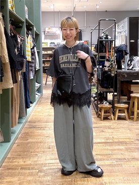 「niko and...（ニコアンド）のアイテム（その他パンツ）」を使った、aimiさん（レディース・156cm）の夏コーディネート