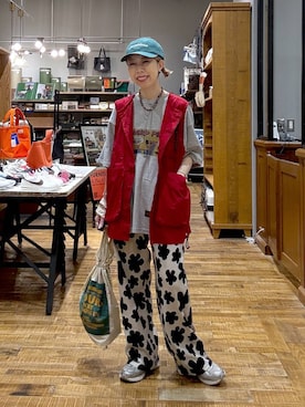 「アイテム（キャップ）」を使った、aimiさん（レディース・156cm・30代）の夏コーディネート