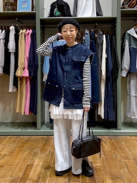 「アイテム（ベスト）」を使った、aimiさん（レディース・156cm・30代）の秋コーディネート