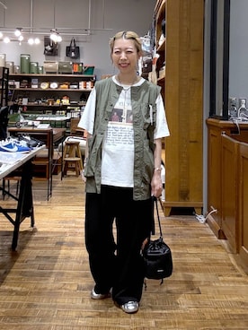 「アイテム（スニーカー）」を使った、aimiさん（レディース・156cm）の夏コーディネート