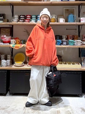 「niko and...（ニコアンド）のアイテム（トートバッグ）」を使った、aimiさん（レディース・156cm）の秋コーディネート