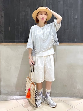 「アイテム（帽子）」を使った、aimiさん（レディース・156cm・30代）の夏コーディネート
