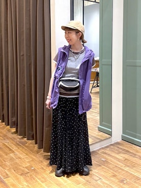 「アイテム（帽子）」を使った、aimiさん（レディース・156cm）の春コーディネート