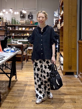 「niko and...（ニコアンド）のDRYクシュイージーパンツ（その他パンツ）」を使った、aimiさん（レディース・156cm・30代）の夏コーディネート