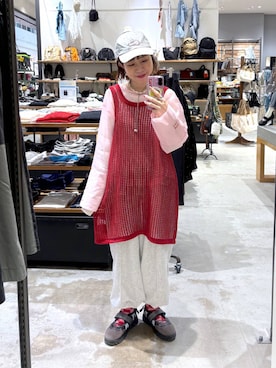 「niko and...（ニコアンド）のシティーパイルイージーパンツ（その他パンツ、グレー系）」を使った、aimiさん（レディース・156cm）の春コーディネート