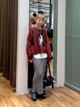 「アイテム（ヘアアクセサリー）」を使った、aimiさん（レディース・156cm）の冬コーディネート