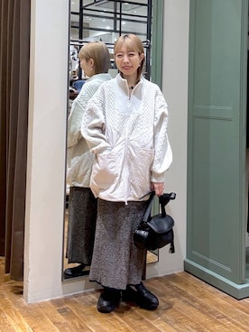 「niko and ...」｜「アイテム（ブルゾン）」を使った、aimiさん（レディース・156cm）の秋コーディネート