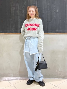 「niko and...（ニコアンド）のオリジナルビット付きローファー（ローファー）」を使った、aimiさん（レディース・156cm）の冬コーディネート