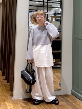 「アイテム（ドレスシューズ）」を使った、aimiさん（レディース・156cm）の秋コーディネート