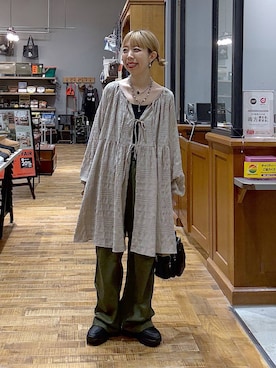 「アイテム（ワンピース/ドレス）」を使った、aimiさん（レディース・156cm・30代）の秋コーディネート