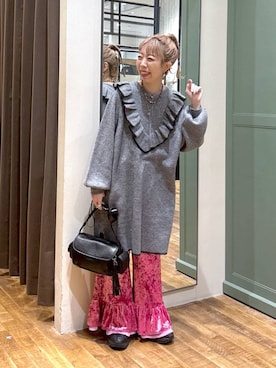 「アイテム（チュニック）」を使った、aimiさん（レディース・156cm・30代）の秋コーディネート