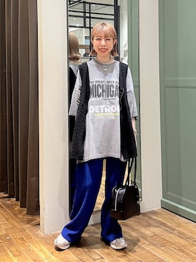 「アイテム（ベスト）」を使った、aimiさん（レディース・156cm・30代）の夏コーディネート